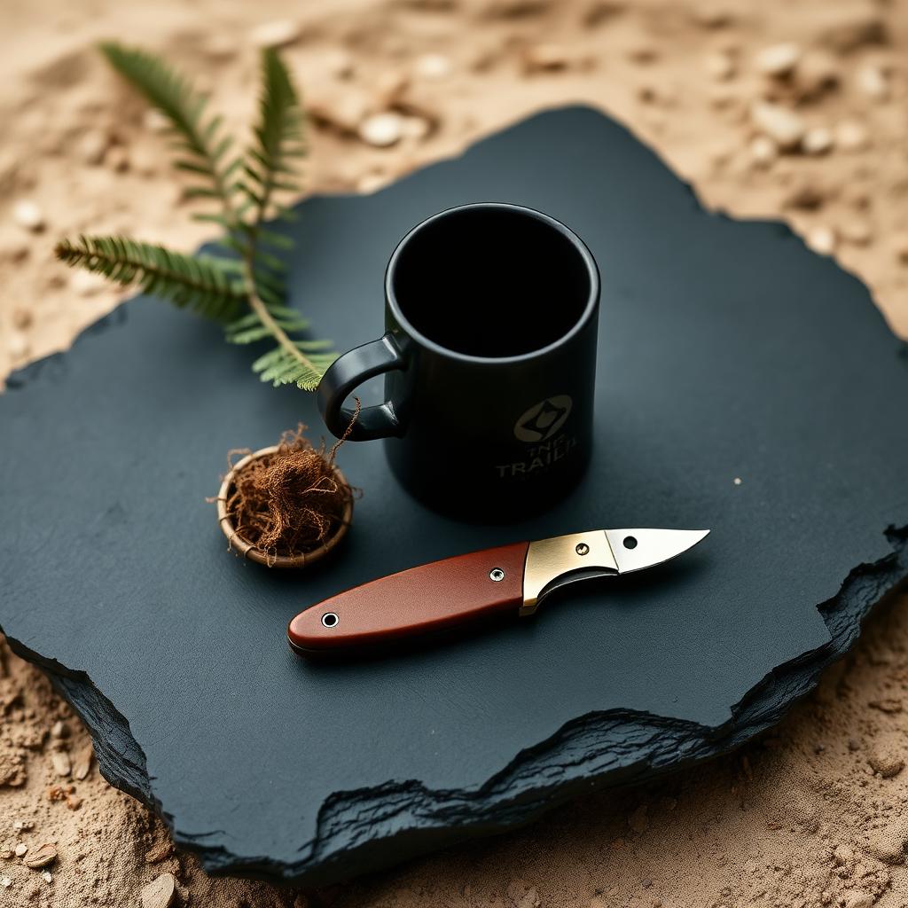 Enameled Trail Mug & Knife